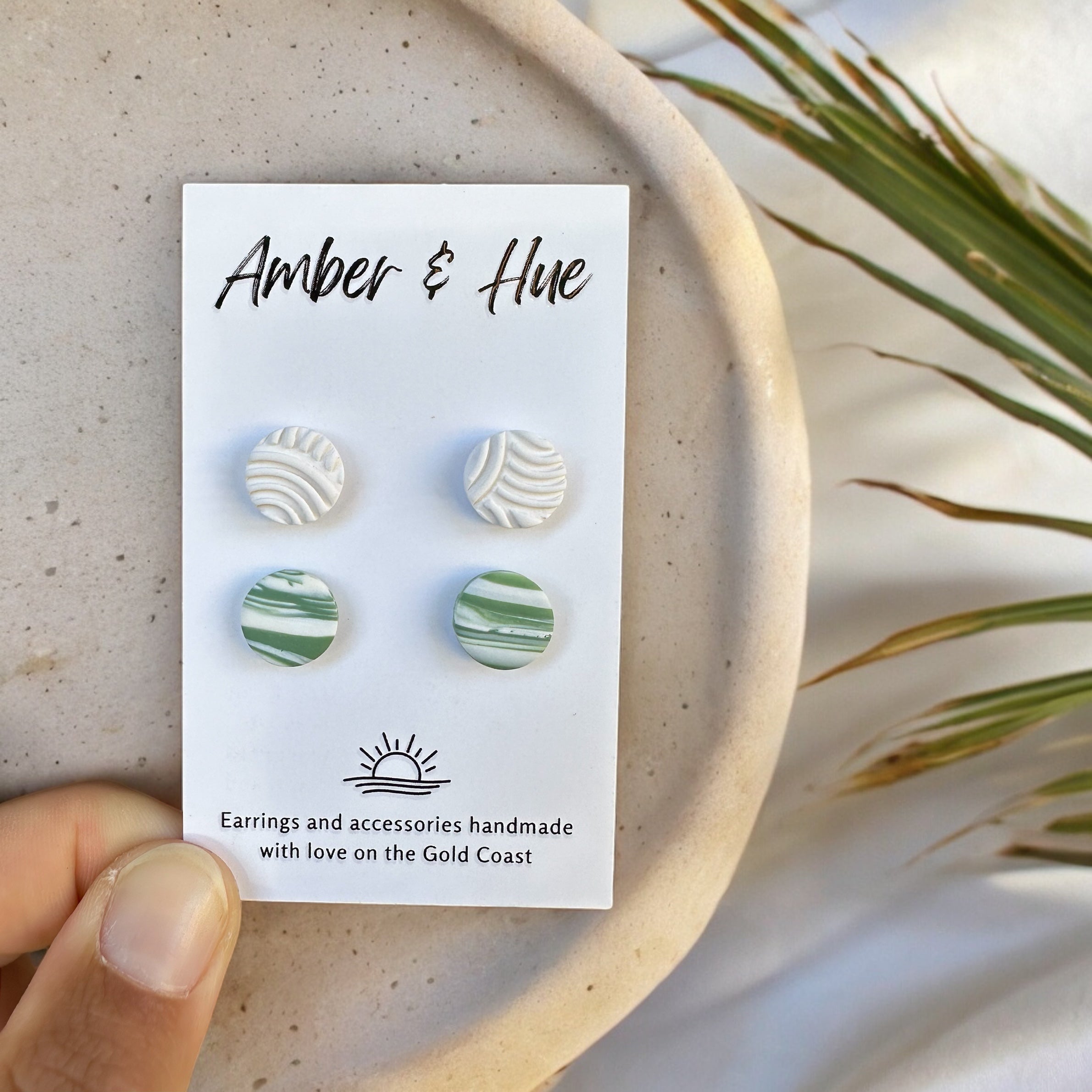 Stud Pack: Textured White and Marbled Green
